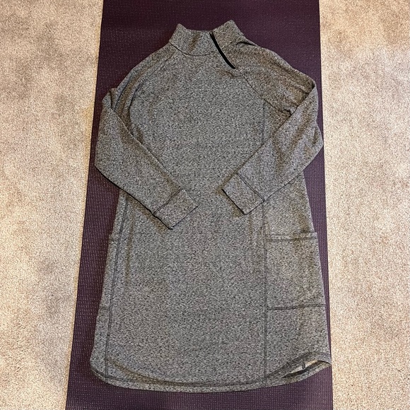 Talbots Asymmetrical zip terry dress Gray - MP with pockets! - Picture 12 of 12
